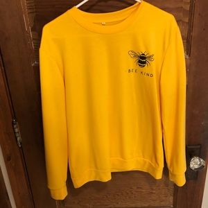 Selling yellow “bee kind” long sleeve. Not sure brand